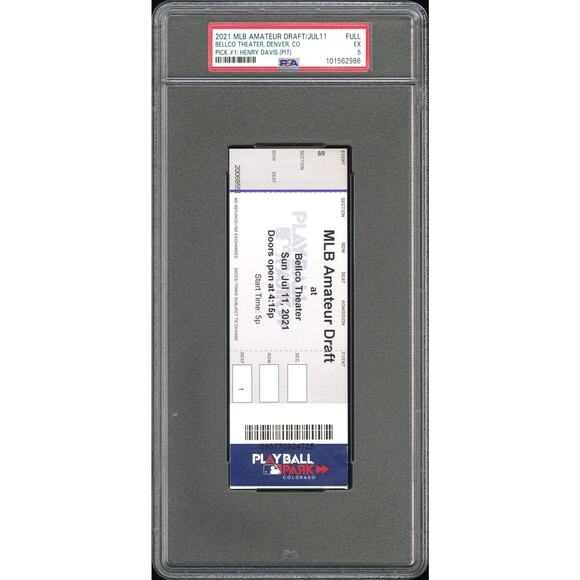 2021 MLB Amateur Draft - All Star Weekend - Henry Davis - PSA 5 - POP 1 - RARE - Picture 2 of 5